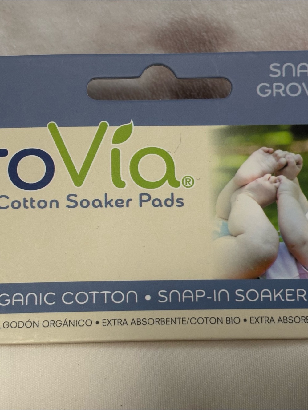 GroVia Organic Cotton Snap-In Soaker Pads - Blue